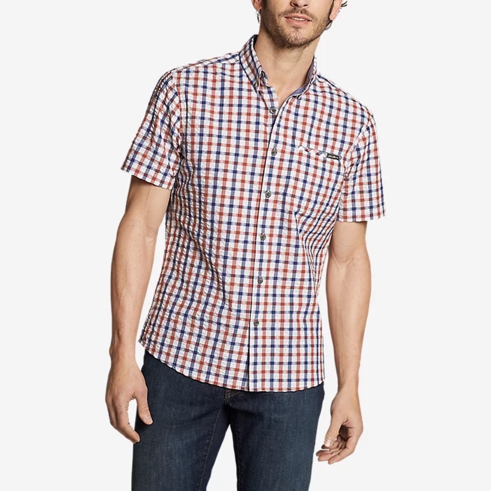 Men's Bainbridge Short-Sleeve Seersucker Shirt- Eddie Bauer